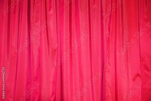 pink draped curtains close up texture for textile background