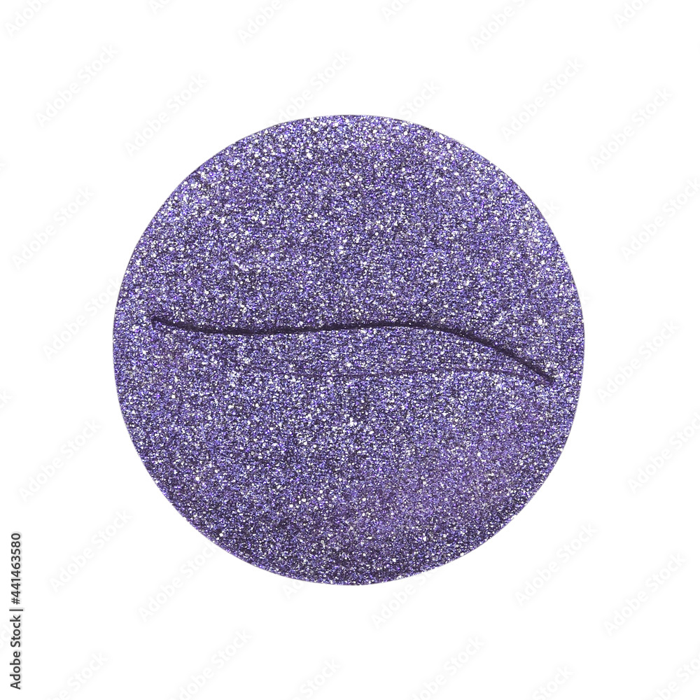 Round purple eye shadows isolated on white Round purple eye shadows isolated on white