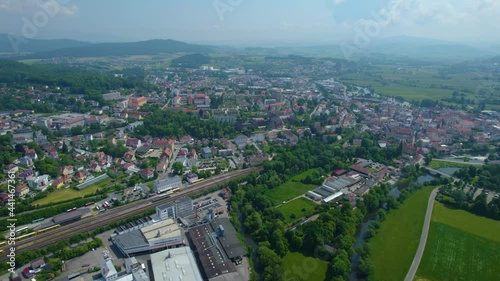 Wallpaper Mural Aerial view of the city Cham in Germany, Bavaria on a sunny day in Spring Torontodigital.ca