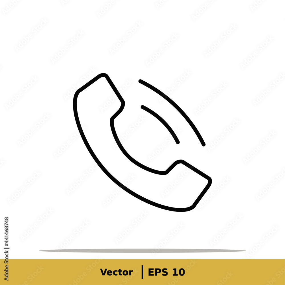 Phone Icon Illustration Logo Template. Call Sign Symbol. Vector Line Icon EPS 10 Phone Icon Illustration Logo Template. Call Sign Symbol. Vector Line Icon EPS 10