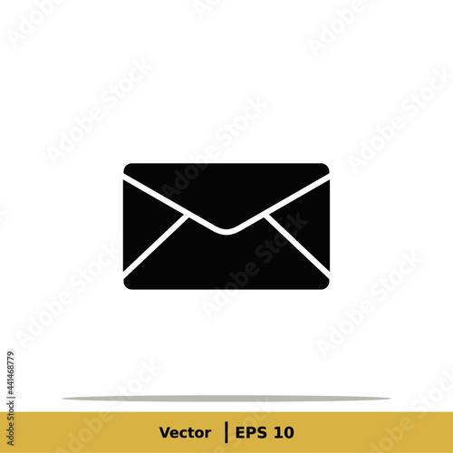 Mail, Message, Letter and Inbox Icon Illustration Logo Template. Envelope Sign Symbol. Vector Line Icon EPS 10