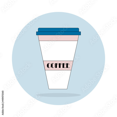 Minimalist coffee cup logo vector art illustration. Editable. Could also be used for tea