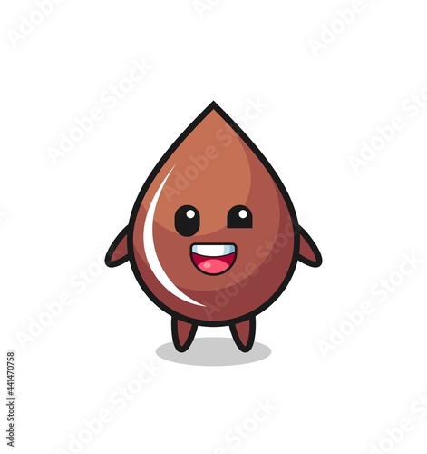 illustration of an chocolate drop character with awkward poses