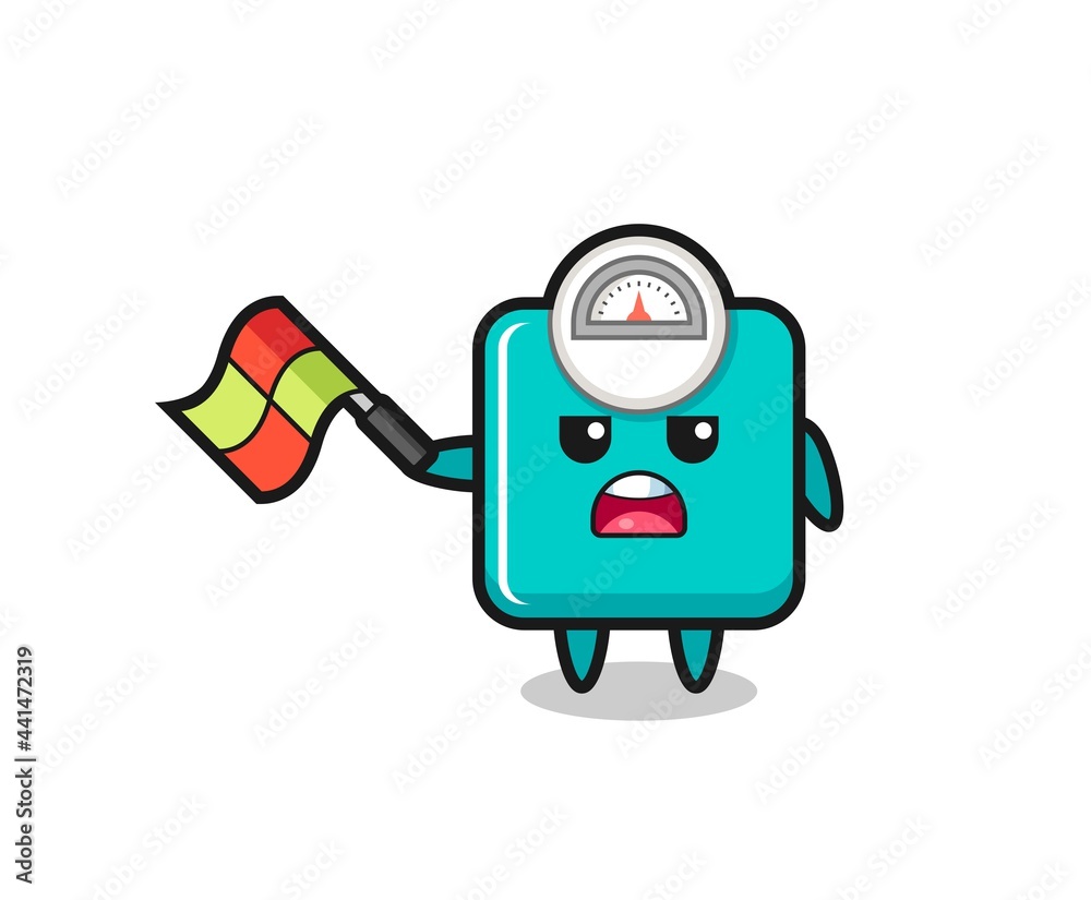 weight scale cartoon as the line judge hold the flag up at a 45 degree angle weight scale cartoon as the line judge hold the flag up at a 45 degree angle