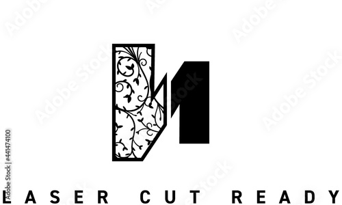 Laser cut Cyrillic буква И Ornamental Decorative Alphabet die cut cutting
