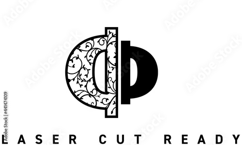 Laser cut Cyrillic буква Ф Ornamental Decorative Alphabet die cut cutting