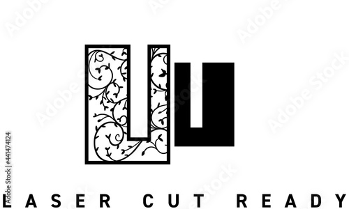 Laser cut Cyrillic буква Ш Ornamental Decorative Alphabet die cut cutting