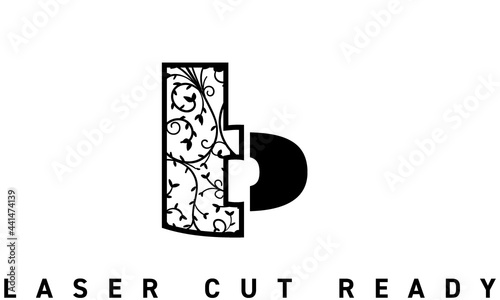 Laser cut Cyrillic буква Ь Ornamental Decorative Alphabet die cut cutting