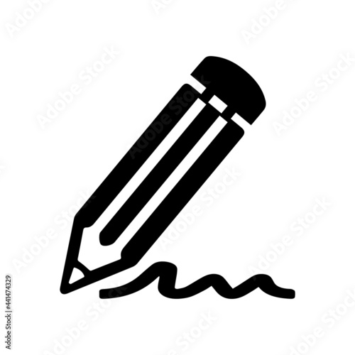 Pencil icon ( Draw, writing icon Black version )