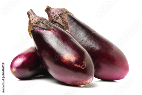 eggplants isolated on white background