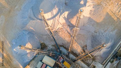 Aerial view of the processing plant with the sand fractionator, Brighton and Hove industrial estate.