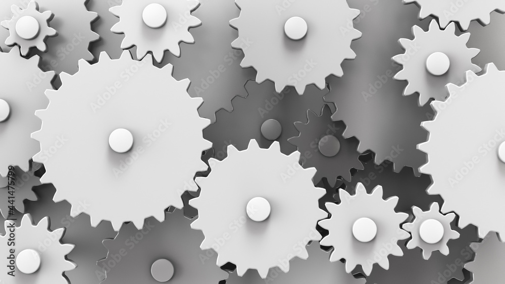 Gear mechanism close up. Many connected cogwheels. Gear mechanism close up. Many connected cogwheels.