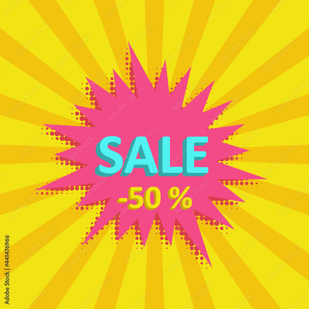 Obraz premium Summer sale banner. Abstract vector background. Sale banner template design
