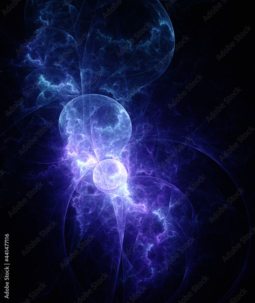Abstract background, smooth multicolored lines on a black background. Abstract background, smooth multicolored lines on a black background.