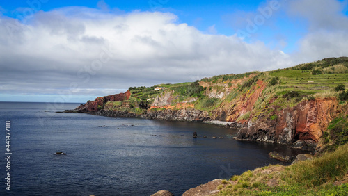 The landscape of Sao Jorge Island in the Azores