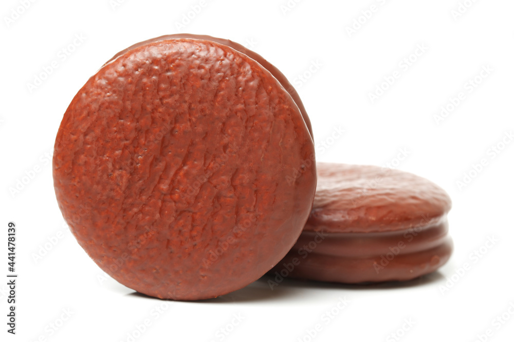 chocolate cake on white background. chocolate cake on white background.