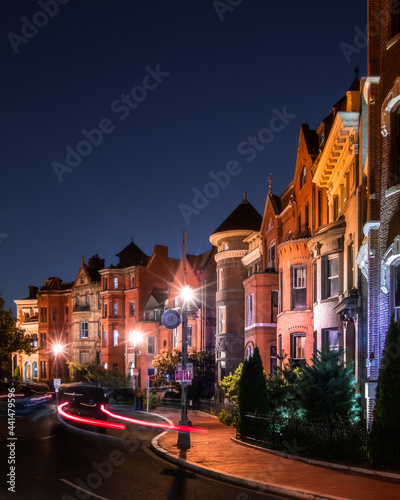 Logan Circle Washington at dusk photo