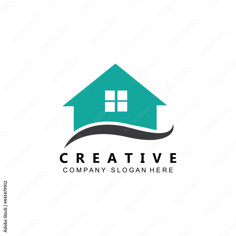 house building logo vector symbol