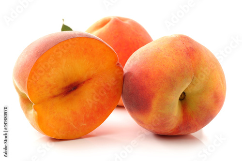 Gold Peach on a white background 