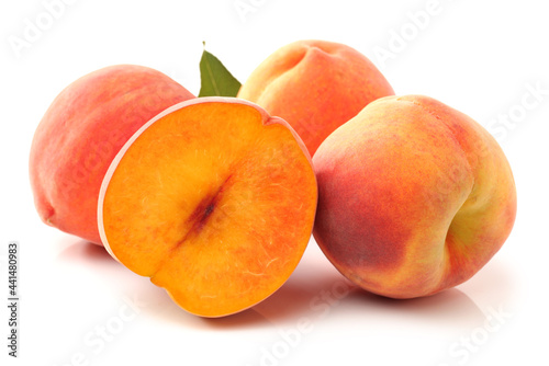 Gold Peach on a white background 