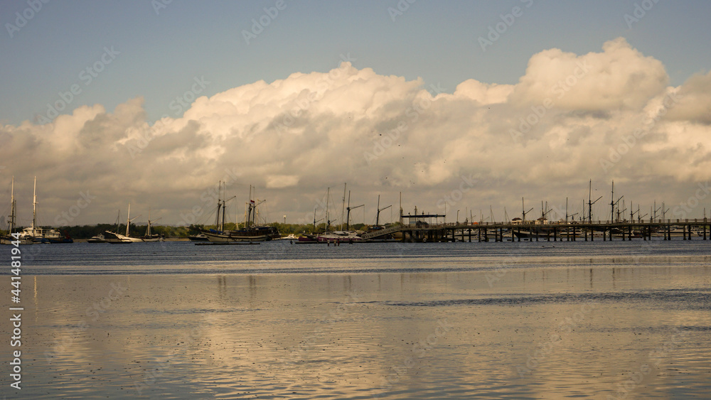 time clouds over the river time clouds over the river