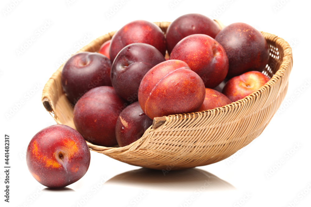 Sweet plum isolated on white background Sweet plum isolated on white background