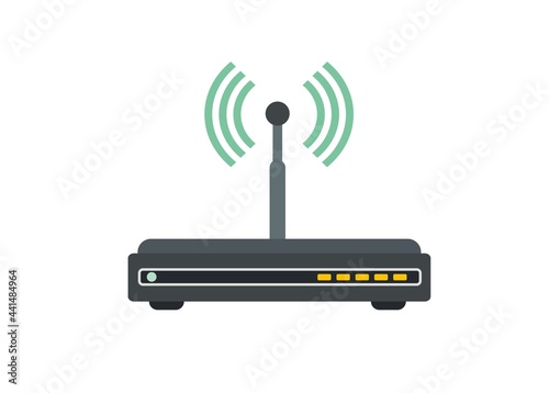 Wi fi modem simple flat illustration