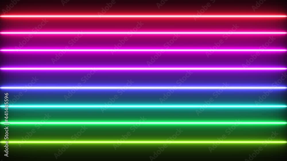 Rainbow neon lasers running background