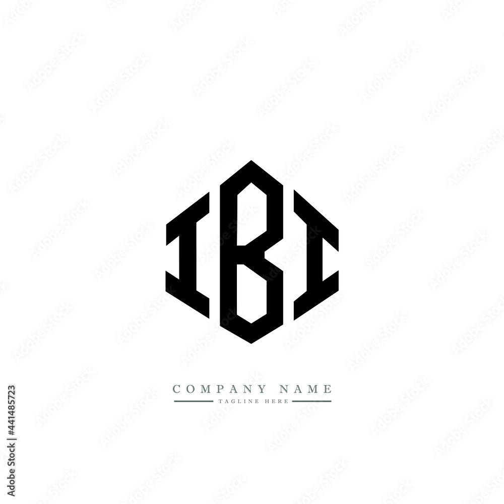 IBI letter logo design with polygon shape. IBI polygon logo monogram