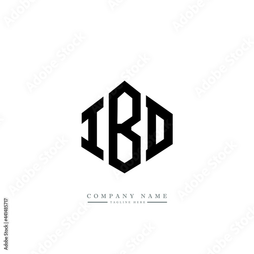 IBD letter logo design with polygon shape. IBD polygon logo monogram. IBD cube logo design. IBD hexagon vector logo template white and black colors. IBD monogram. IBD business and real estate logo. 