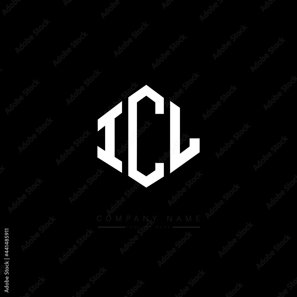 ICL letter logo design with polygon shape. ICL polygon logo monogram. ICL cube logo design. ICL hexagon vector logo template white and black colors. ICL monogram. ICL business and real estate logo. 