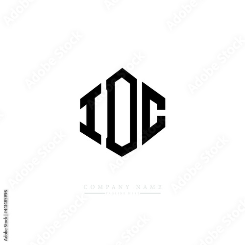IDC letter logo design with polygon shape. IDC polygon logo monogram. IDC cube logo design. IDC hexagon vector logo template white and black colors. IDC monogram. IDC business and real estate logo. photo