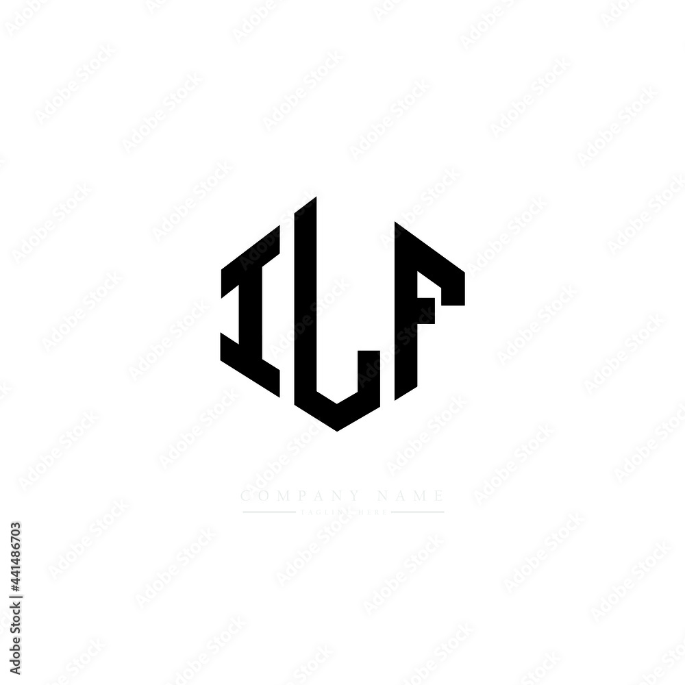 ILF letter logo design with polygon shape. ILF polygon logo monogram. ILF cube logo design. ILF hexagon vector logo template white and black colors. ILF monogram. ILF business and real estate logo. 