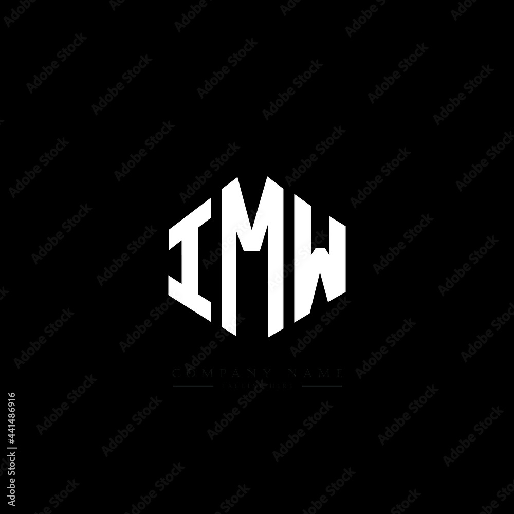 IMW letter logo design with polygon shape. IMW polygon logo monogram. IMW cube logo design. IMW hexagon vector logo template white and black colors. IMW monogram. IMW business and real estate logo. 