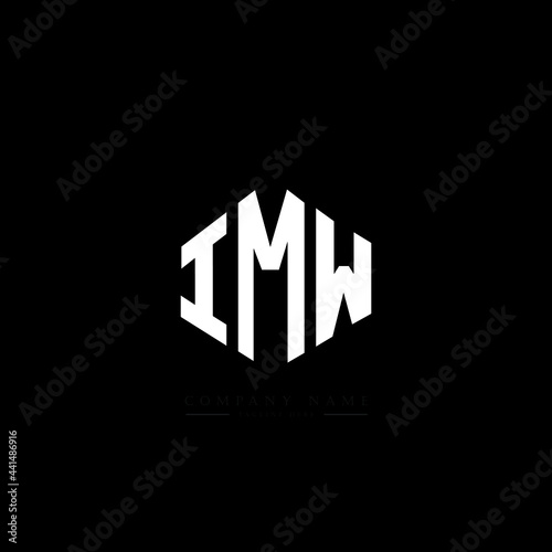 IMW letter logo design with polygon shape. IMW polygon logo monogram. IMW cube logo design. IMW hexagon vector logo template white and black colors. IMW monogram. IMW business and real estate logo.  © mamun25g
