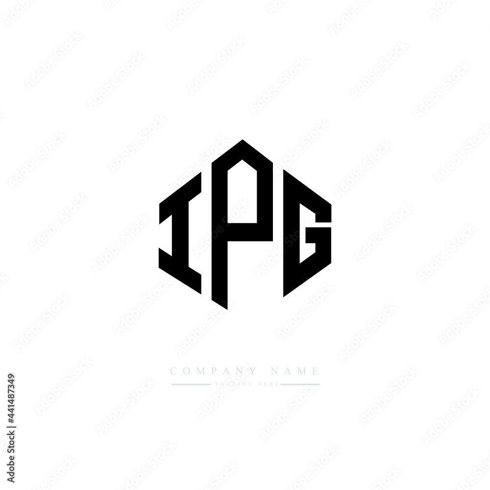 IPG letter logo design with polygon shape. IPG polygon logo monogram. IPG cube logo design. IPG hexagon vector logo template white and black colors. IPG monogram. IPG business and real estate logo. 