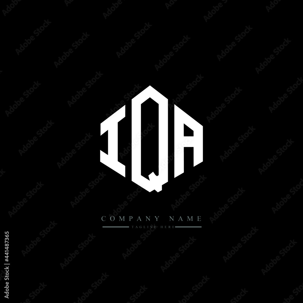 IQA letter logo design with polygon shape. IQA polygon logo monogram. IQA cube logo design. IQA hexagon vector logo template white and black colors. IQA monogram. IQA business and real estate logo.  