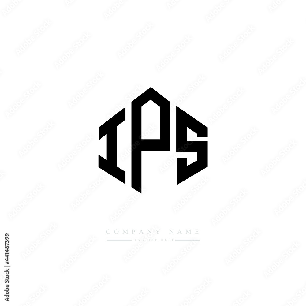 IPS letter logo design with polygon shape. IPS polygon logo monogram. IPS cube logo design. IPS hexagon vector logo template white and black colors. IPS monogram. IPS business and real estate logo. 