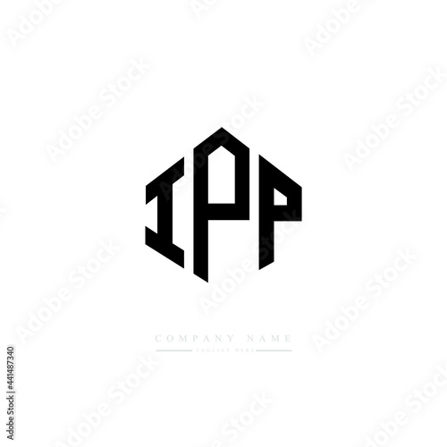 IPP letter logo design with polygon shape. IPP polygon logo monogram. IPP cube logo design. IPP hexagon vector logo template white and black colors. IPP monogram. IPP business and real estate logo. 