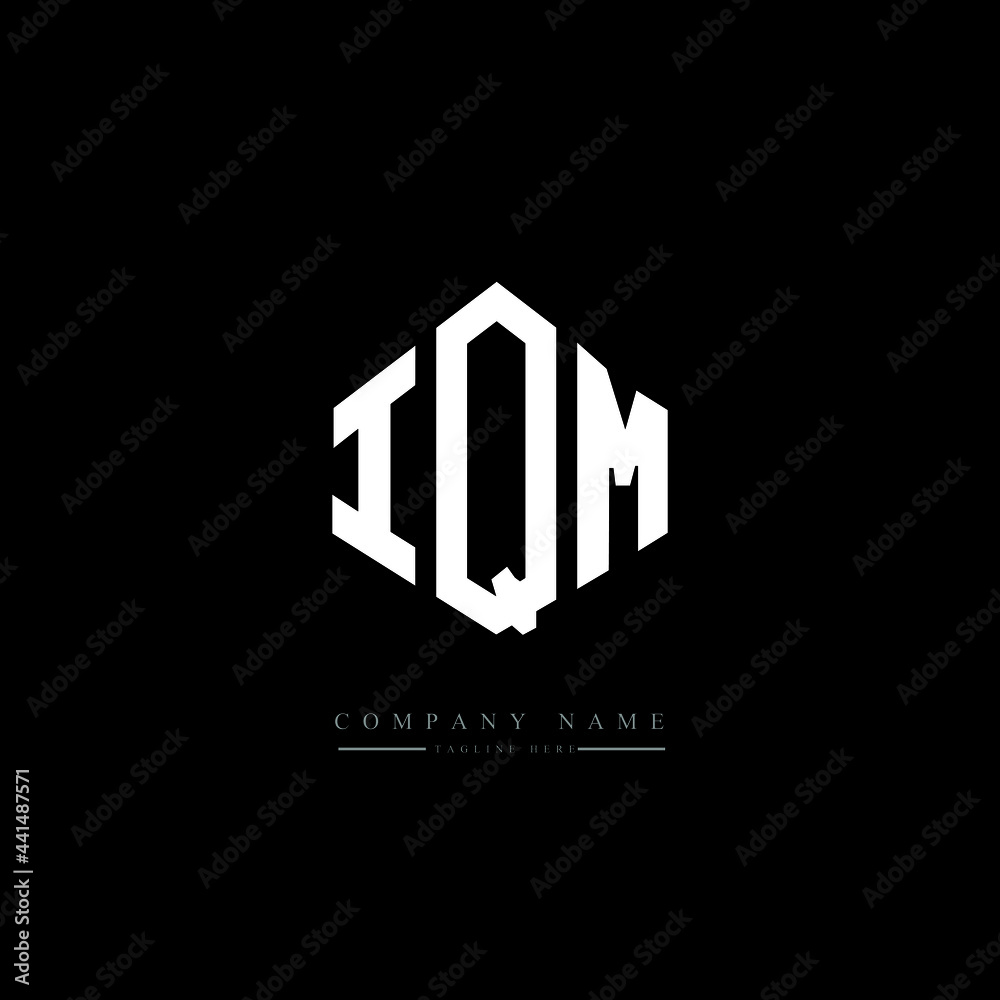 IQM letter logo design with polygon shape. IQM polygon logo monogram. IQM cube logo design. IQM hexagon vector logo template white and black colors. IQM monogram. IQM business and real estate logo. 