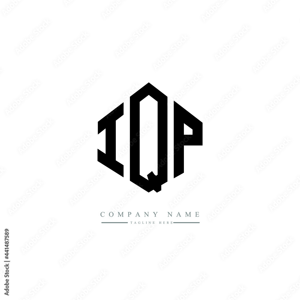 IQP letter logo design with polygon shape. IQP polygon logo monogram. IQP cube logo design. IQP hexagon vector logo template white and black colors. IQP monogram. IQP business and real estate logo. 