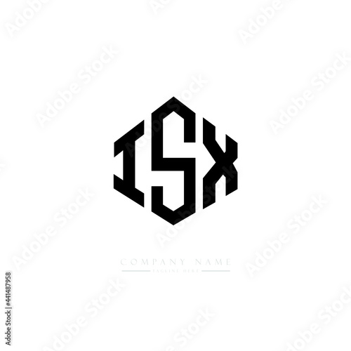 ISX letter logo design with polygon shape. ISX polygon logo monogram. ISX cube logo design. ISX hexagon vector logo template white and black colors. ISX monogram. ISX business and real estate logo. 