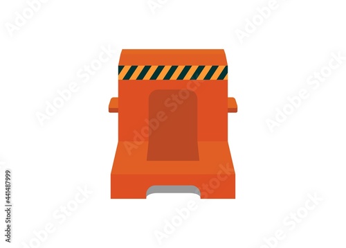 Road barrier. Simple flat illustration.