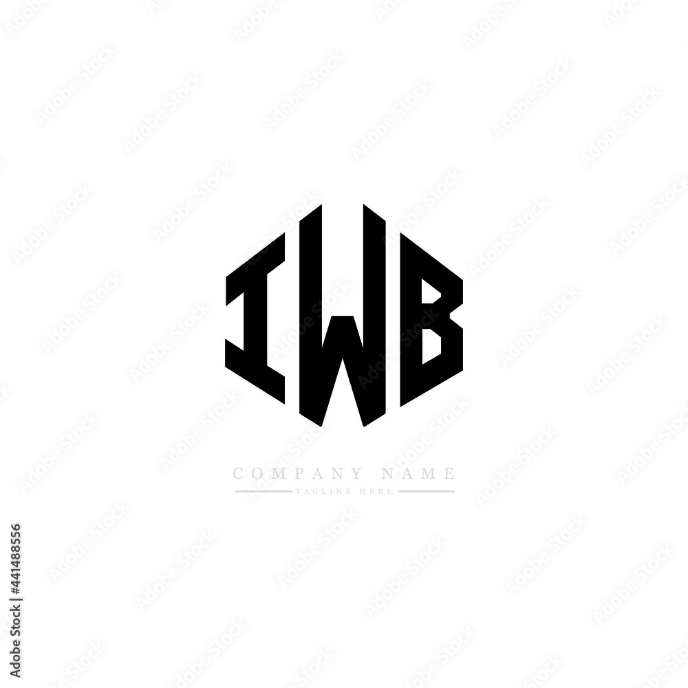 IWB letter logo design with polygon shape. IWB polygon logo monogram. IWB cube logo design. IWB hexagon vector logo template white and black colors. IWB monogram. IWB business and real estate logo. 