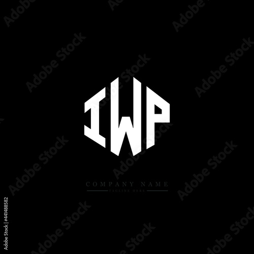 IWP letter logo design with polygon shape. IWP polygon logo monogram. IWP cube logo design. IWP hexagon vector logo template white and black colors. IWP monogram. IWP business and real estate logo. 