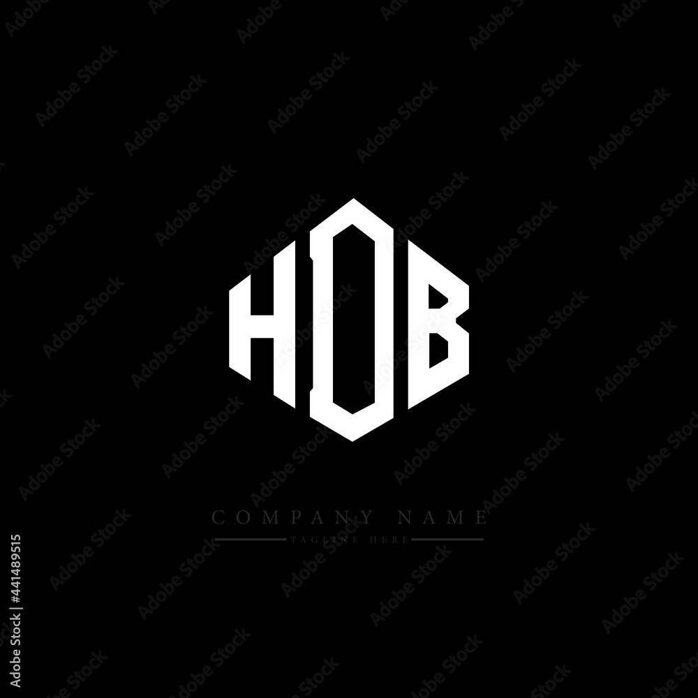 HDB letter logo design with polygon shape. HDB polygon logo monogram. HDB cube logo design. HDB hexagon vector logo template white and black colors. HDB monogram. HDB business and real estate logo. 