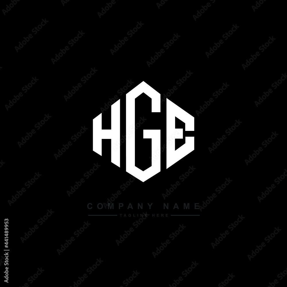 HGE letter logo design with polygon shape. HGE polygon logo monogram. HGE cube logo design. HGE hexagon vector logo template white and black colors. HGE monogram. HGE business and real estate logo. 