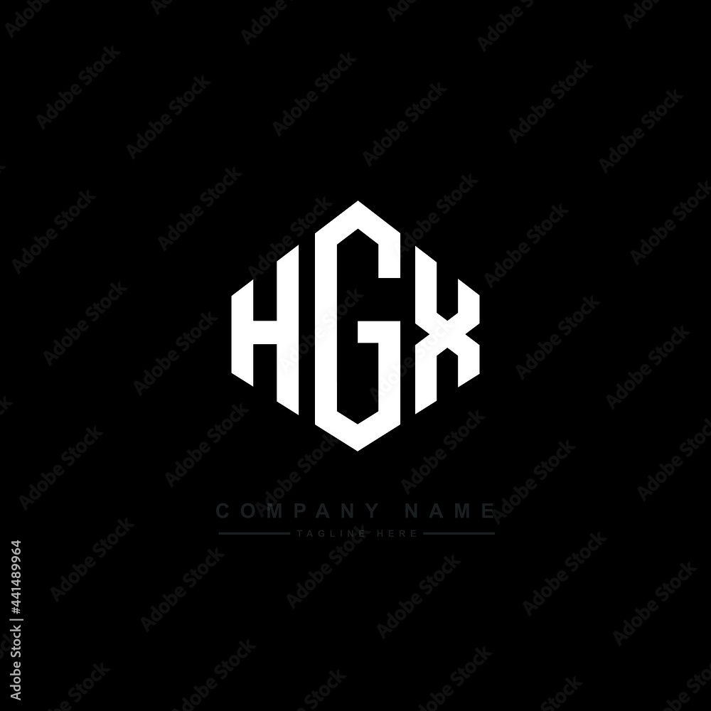 HGX letter logo design with polygon shape. HGX polygon logo monogram. HGX cube logo design. HGX hexagon vector logo template white and black colors. HGX monogram. HGX business and real estate logo. 