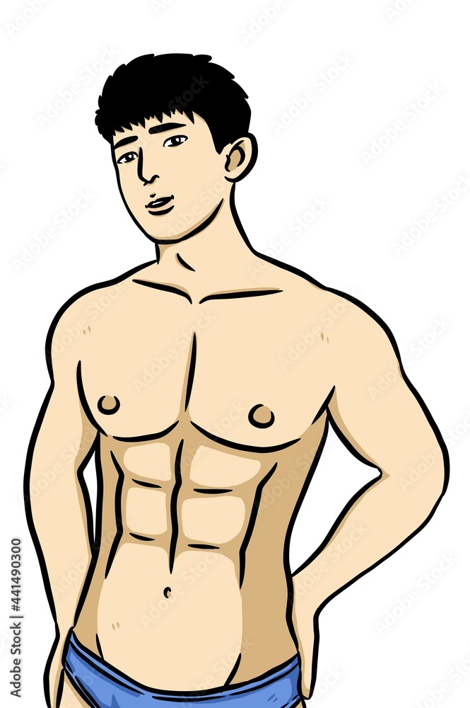 cute man cartoon on white background cute man cartoon on white background