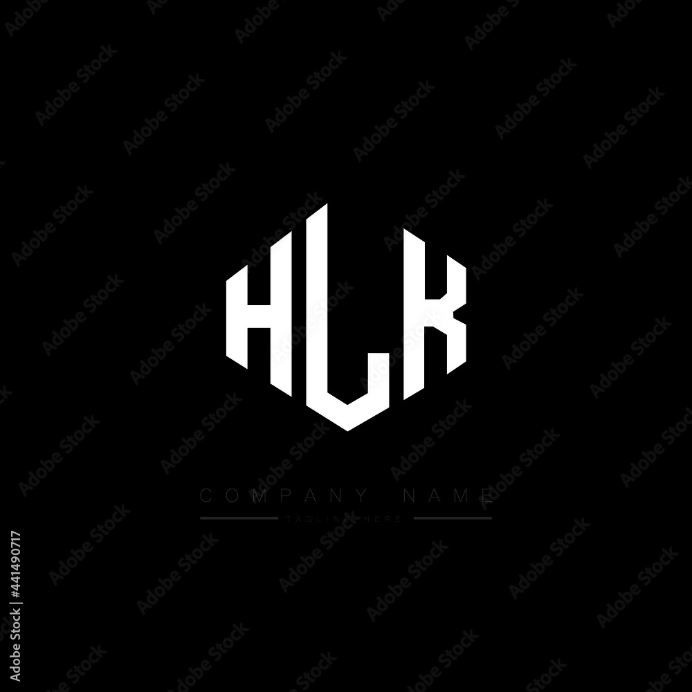HLK letter logo design with polygon shape. HLK polygon logo monogram. HLK cube logo design. HLK hexagon vector logo template white and black colors. HLK monogram. HLK business and real estate logo. 